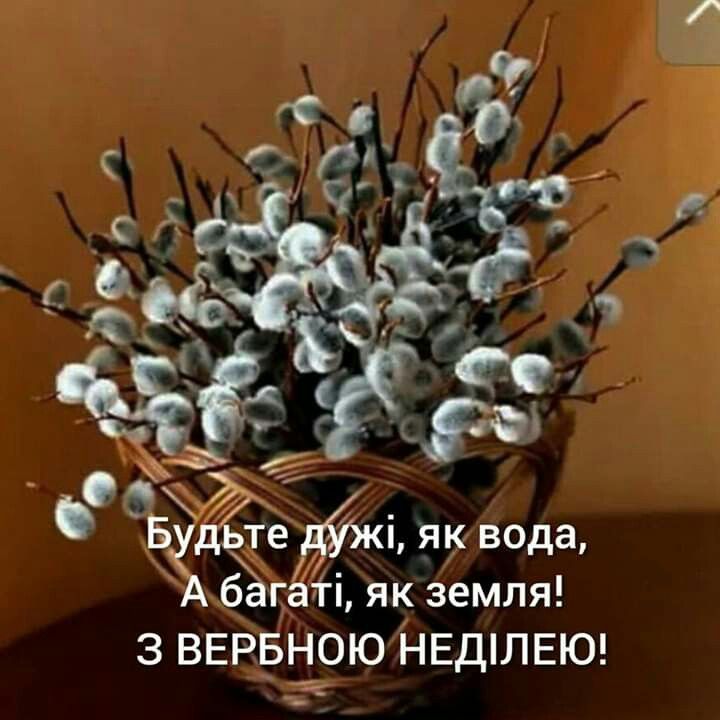 Привітати з Вербною неділею українською мовою

